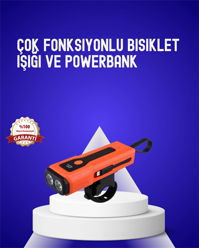 600 Lümen Şarjlı Bisiklet Farı COB Yan Çakar Acil Durum