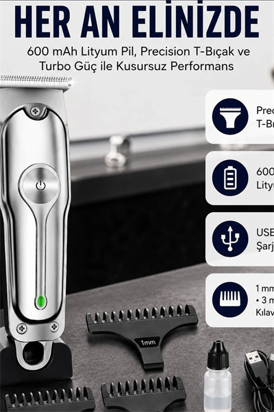 600 Mah Lityum Pil 3 Taraklı Tıraş Makinesi Lazer Epilasyon Öncesi Kısaltma BX-313672