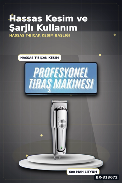 600 Mah Lityum Pil 3 Taraklı Tıraş Makinesi Lazer Epilasyon Öncesi Kısaltma BX-313672