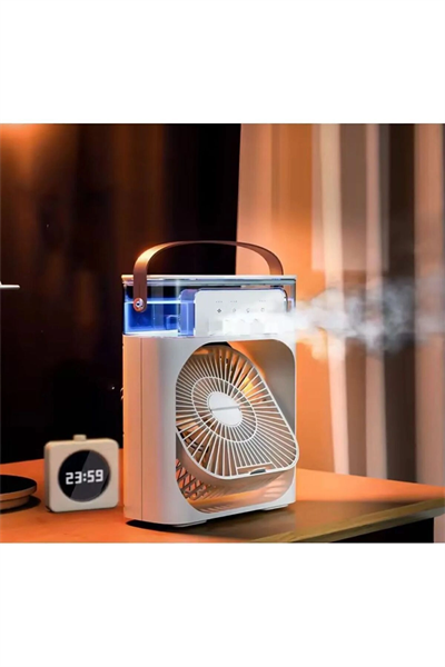 600 Ml Kapasiteli Ultrasonik Hava Nemlendirici ve Aromaterapi Difüzörü, RGB Aydınlatmalı Beyaz Model