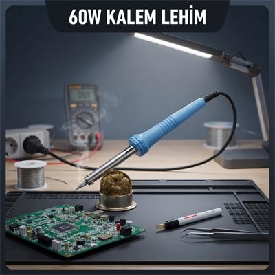 60W Kalem Lehim Makinesi - Elektrikli - Mavi Renk
