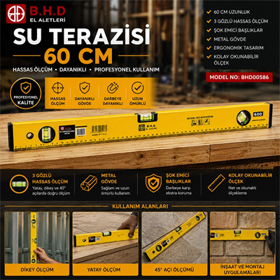 60cm  Su Terazisi   Turuncu Metal Ktx-1121 Bx40
