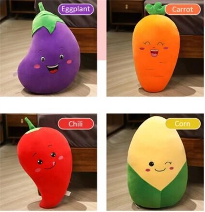 62297 PELUŞ 30CM HAVUÇ,PATLICAN,MISIR,KIRMIZI BİBE