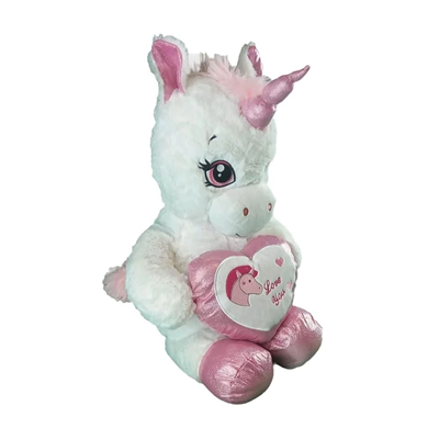 63019 Peluş 60 cm Kalpli Boynuzlu At