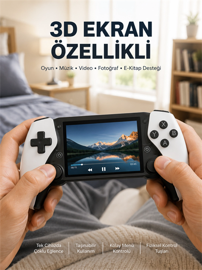 64GB Hafızalı Emülatör Destekli Oyun Konsolu Yeni Nesil