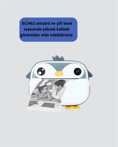64GB TF Kart Destekli Çoklu Dil Seçeneği Sunan Anında Baskı Kamera