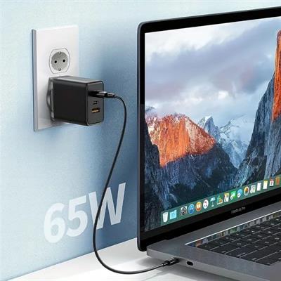 65W Hızlı Şarj Edebilen TYPE C uçlu Şarj Aleti (3936)