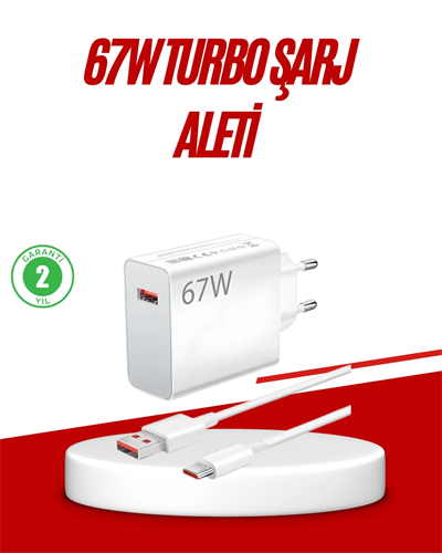 67 Watt Type C Hızlı Şarj Cihazı Huawei P30 P40 Mate 20 Pro Uyumlu