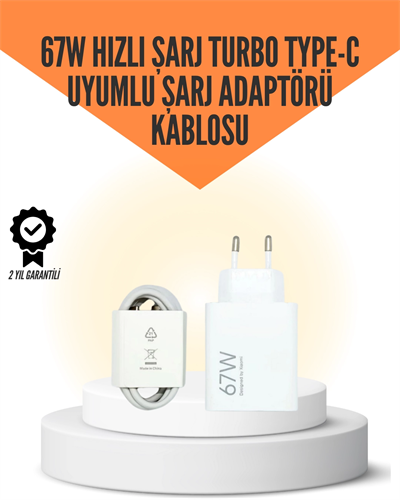 67W Hızlı Şarj Cihazı Yüksek Isı Dayanımlı Type-C Set