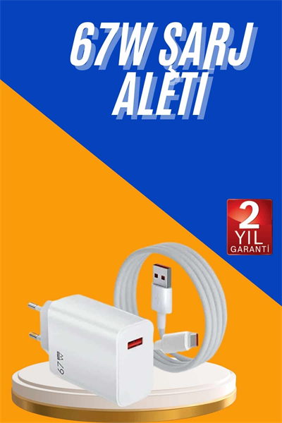 67W Hızlı Şarj Yüksek Voltaj Korumalı Type C Şarj Adaptörü