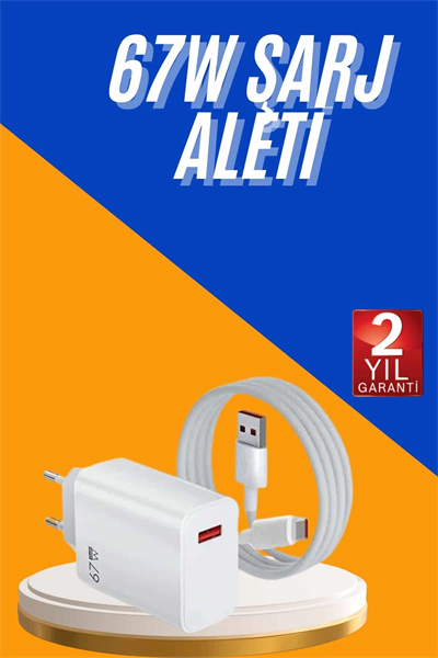 67W Hızlı Şarj Yüksek Voltaj Korumalı Type C Şarj Adaptörü