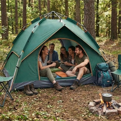 6 kişilik Otomatik Kamp Çadırı – Çift Katmanlı, Suya Dayanıklı, Hızlı Kurulum Outdoor Aile Ve Doğa Çadırı 200x250x150 Cm Bx40