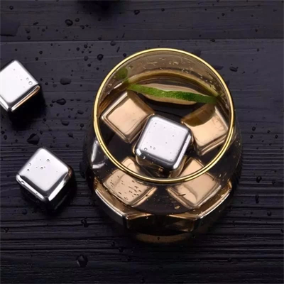 6lı Çelik Metal Kaplama Viski Taşı Soğutma Buz Küpü
