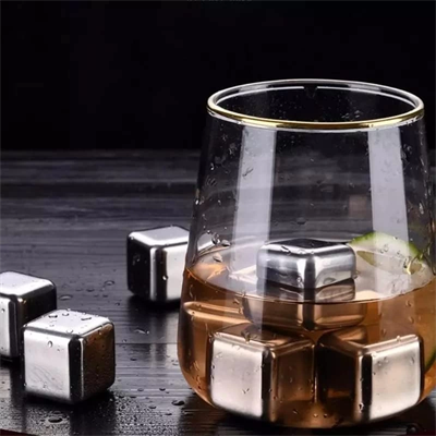 6lı Çelik Metal Kaplama Viski Taşı Soğutma Buz Küpü
