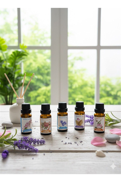 6’lı Esans Yağ Seti – Difüzör, Oda Kokusu, Mum ve Sabun Yapımına Uygun
