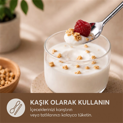 6lı Kaşıklı Pipet Seti - Metal - Pipet Temizleme Fırçası