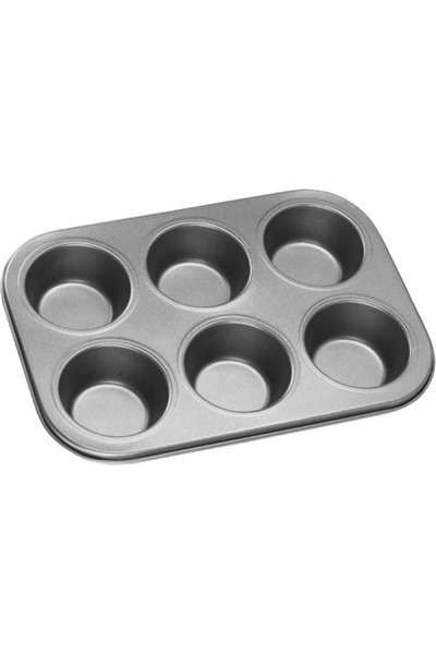 6’lı Muffin Kek Kalıbı – Dayanıklı, Çok Amaçlı Fırın Kalıbı