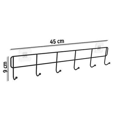 6lı Yapışkanlı Kapı Arkası Askı