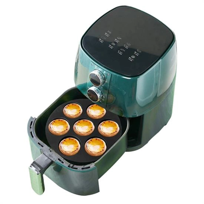 7 Gözlü Silikon Çok Amaçlı Airfryer Muffin Cupcake Kek Ve Çörek Pişirme Kalıbı Bx40