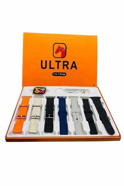 7 Kordonlu Akıllı Saat Plastik Kordon Hasır Kordon Çelik Kordon