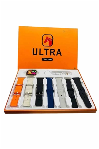 7 Kordonlu Akıllı Saat Plastik Kordon Hasır Kordon Çelik Kordon