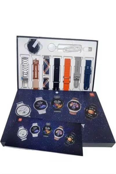 7 Kordonlu Akıllı Saat Siyah Kasa Dokunmatik Ekran Uyku ve Sağlık Takibi