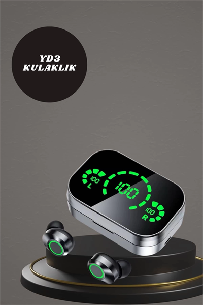 7 Kordonlu Akıllı Saat Ve Aynalı Bluetooth Kulaklık Powerbank Dijital Göstergeli