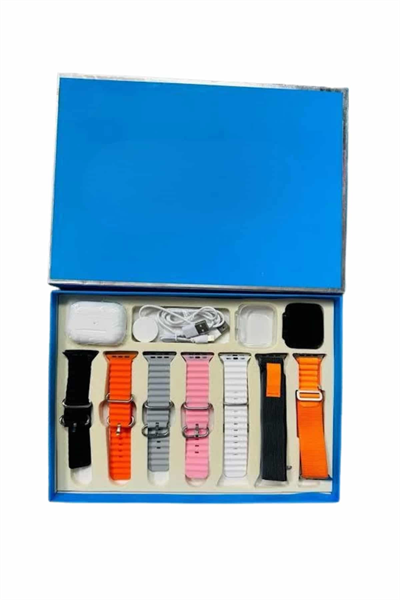 7 Kordonlu Unisex Akıllı Saat Çoklu Kordon Seçeneği Amoled Ekran