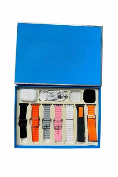 7 Kordonlu Unisex Akıllı Saat Çoklu Kordon Seçeneği Amoled Ekran