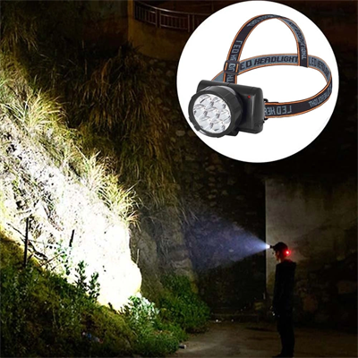 7 Ledli Şarjlı Baret Kafa Lambası Wt-701