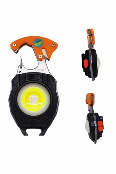 7 Modlu Mini Led Lamba Anahtarlık USB Şarjlı Kamp İçin Taşınabilir