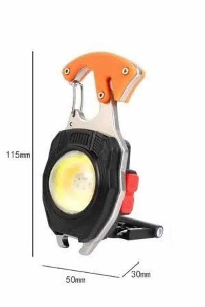 7 Modlu Mini Led Lamba Anahtarlık USB Şarjlı Kamp İçin Taşınabilir