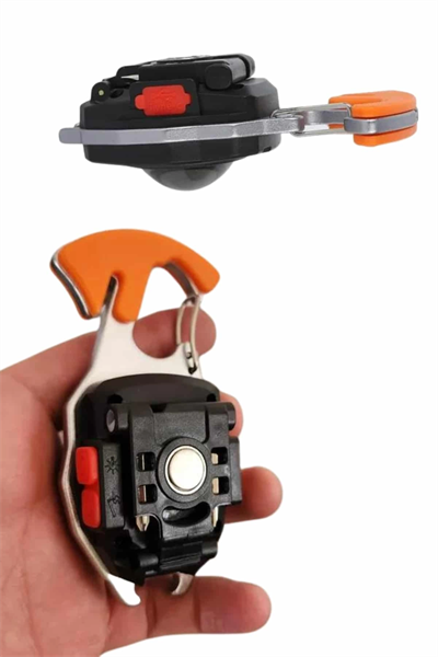 7 Modlu Mini Led Lamba Anahtarlık USB Şarjlı Kamp İçin Taşınabilir