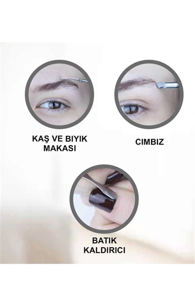 7 Parça Manikür Pedikür Seti El Ayak Bakımı Çantalı Paslanmaz Çelik