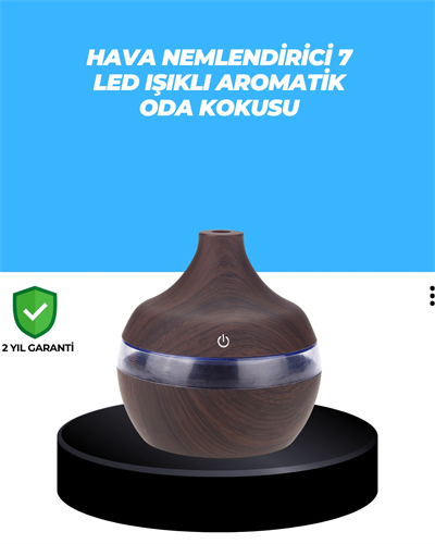 7 Renk Dinlendirici LED Işıklı Aroma Buhar Makinesi