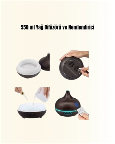 7 Renk Işıklı Ultrasonik Hava Difüzörü – Sessiz ve Güvenli Kullanım Yeni Nesil