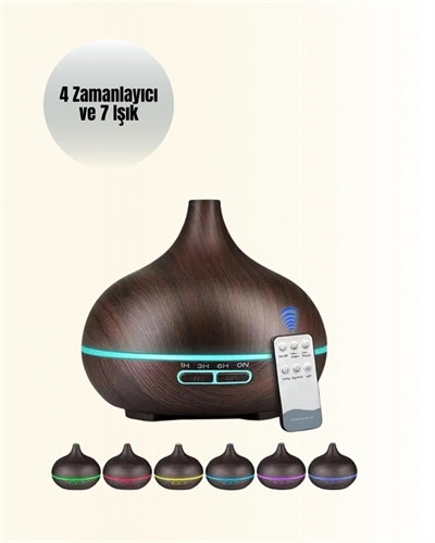 7 Renk Işıklı Ultrasonik Hava Difüzörü – Sessiz ve Güvenli Kullanım