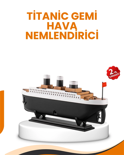 7 Renk Ortam Işıklı Dekoratif Gemi Tasarım Hava Nemlendirici Difüzör