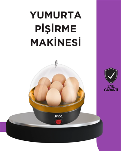 7 Yumurta Kapasiteli Buharlı Yumurta Pişirme Cihazı Sesli Uyarılı
