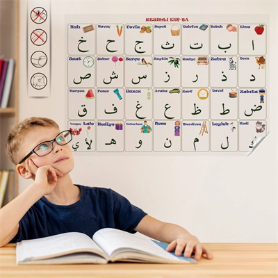 70x100 Cm Statik Kağıt Elif-ba Öğrenme Tahtası Bx40