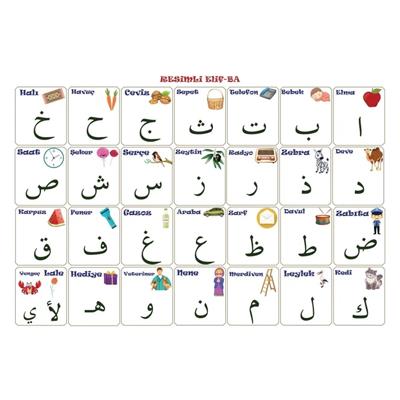 70x100 cm Statik Kağıt Elif-Ba Öğrenme Tahtası (3936)