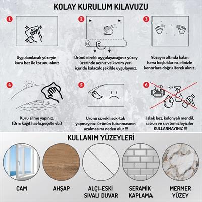 70x70cm Statik İz Bırakmaz Kağıt Renkli Çarpım Tablosu (3936)