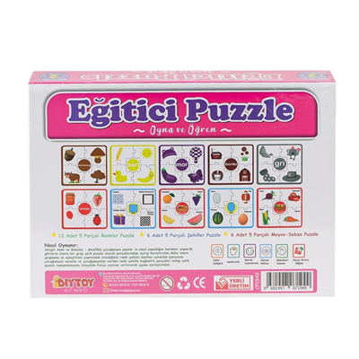 7194 Çark Puzzle Renkler Şekiller