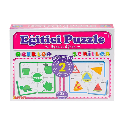 7194 Çark Puzzle Renkler Şekiller