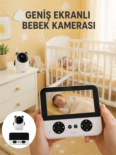720P HD Gece Görüşlü Kablosuz Bebek Kamerası İki Yönlü Sesli Yeni Nesil