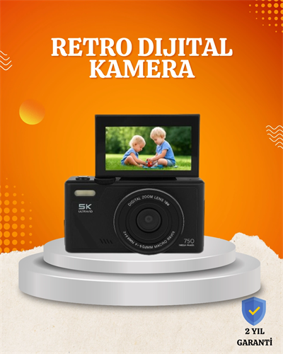 75MP 5K Video Destekli Dijital Kamera 18x Zoom Çok Eksenli Stabilizasyon