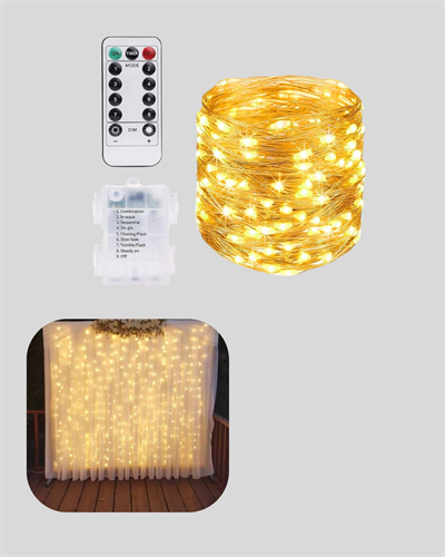 8 Fonksiyonlu Uzaktan Kumandalı Günışığı Perde Peri Led Dekoratif Işık