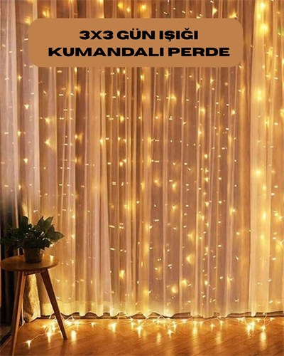 8 Fonksiyonlu Uzaktan Kumandalı Günışığı Perde Peri Led Dekoratif Işık