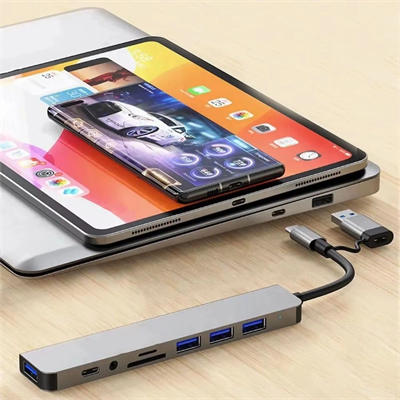 8 İn 1 Usb Çevirici Notebook Macbook Type-c Uyumlu Görüntü Aktarıcı Hub Bx40