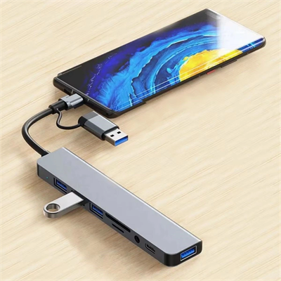8 İn 1 Usb Çevirici Notebook Macbook Type-c Uyumlu Görüntü Aktarıcı Hub Bx40